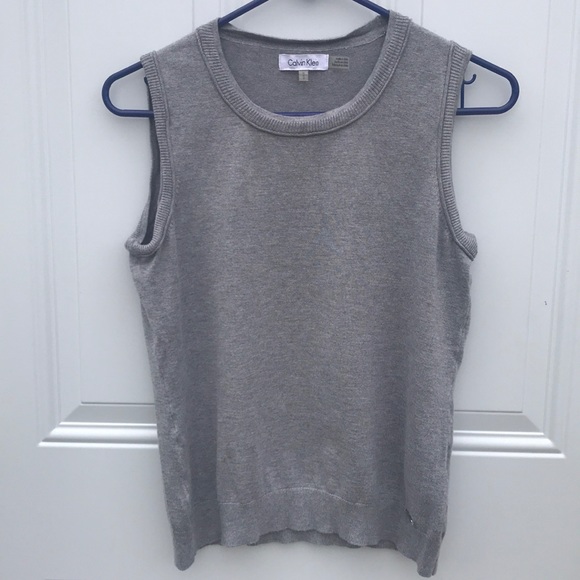 Calvin Klein Sweaters - Calvin Klein, sleeveless gray sweater, SZ medium